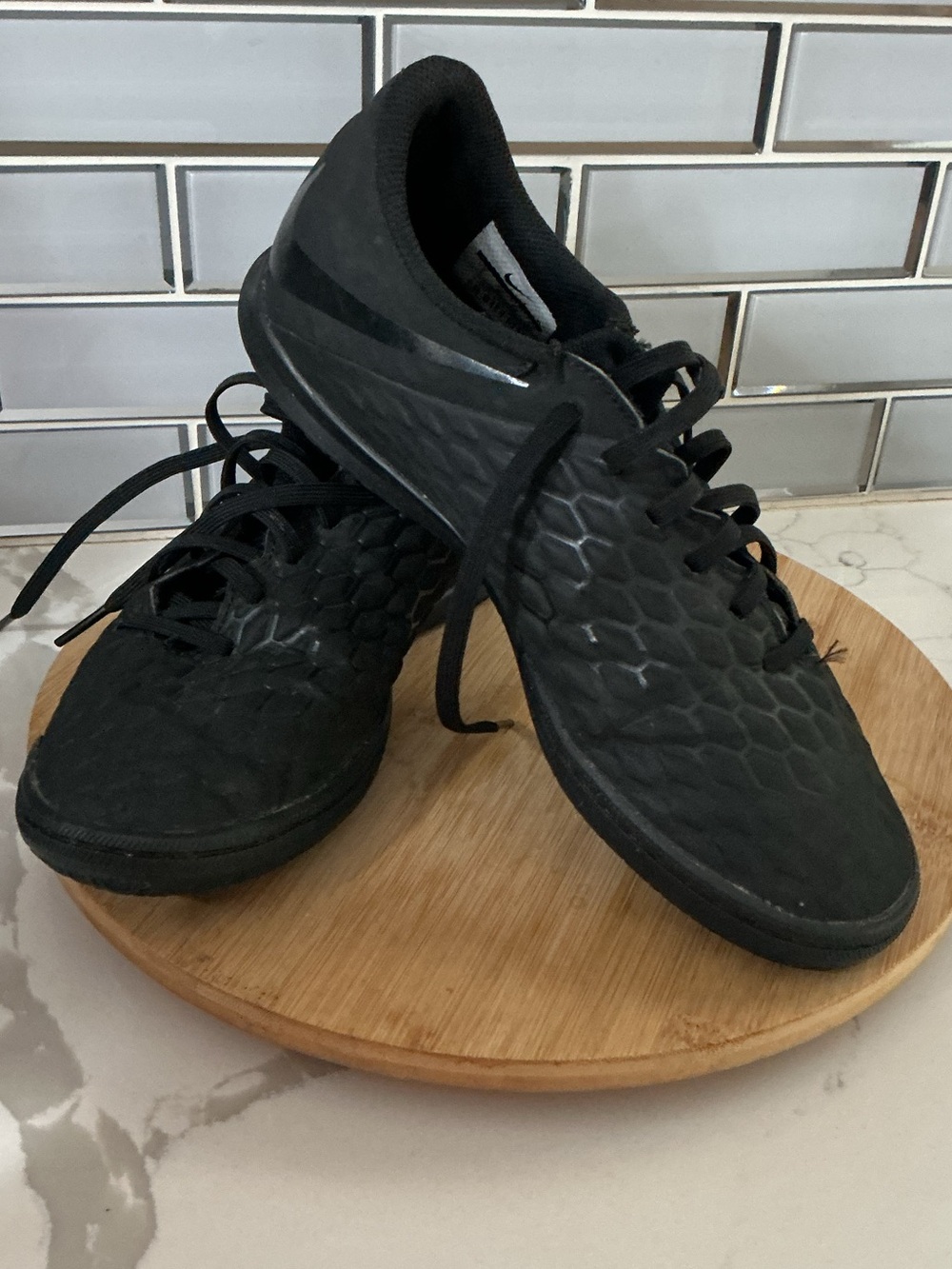 Nike Women's Black Hex-Textured Athletic Sneakers